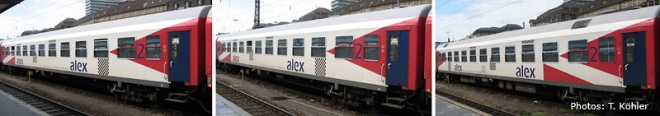 Set of 3 Passenger cars "ALEX" (1:100)<br /><a href='images/pictures/Roco/45925.jpg' target='_blank'>Full size image</a>